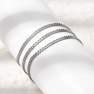 12Pcs 2MM 304 Stainless Steel Twisted Chain Necklaces for Men Women NJEW-H093-17P-03-1