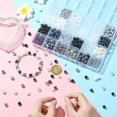 DIY Black and White Series Necklace & Bracelet Making Kits DIY-CJ0001-75-1