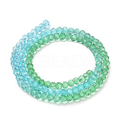 Transparent Painted Glass Beads Strands DGLA-A034-T4mm-A17-1