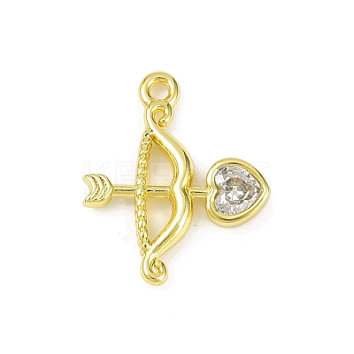 Brass Pave Clear Cubic Zirconia Pendants LS-KK-L238-11G-1