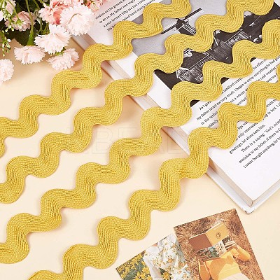 9 Yards Polyester Wavy Fringe Trim Ribbon OCOR-XCP0002-90D-1