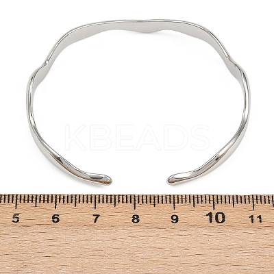 304 Stainless Steel Cuff Bangles for Women LS-BJEW-B147-01P-1