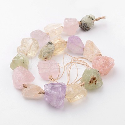 Natural Raw Rough Mixed Gemstone Beads Strands G-D833-16-1