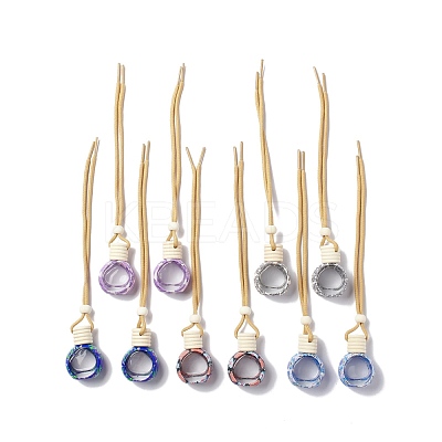Empty Glass Perfume Bottle Pendants HJEW-A004-02-1