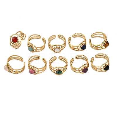 304 Stainless Steel Open Cuff Rings RJEW-A071-08G-1