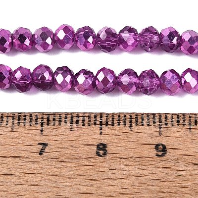 Transparent Electroplate Glass Beads Strands X1-EGLA-Q131-01A-07-1