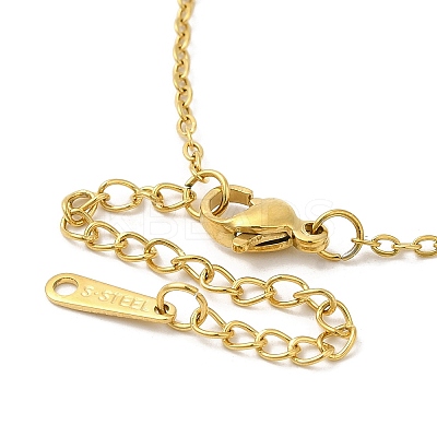 304 Stainless Steel Pendant Necklaces NJEW-H010-01G-1