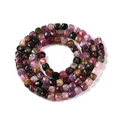 Natural Multicolor Tourmaline Beads Strands G-N342-109B-1