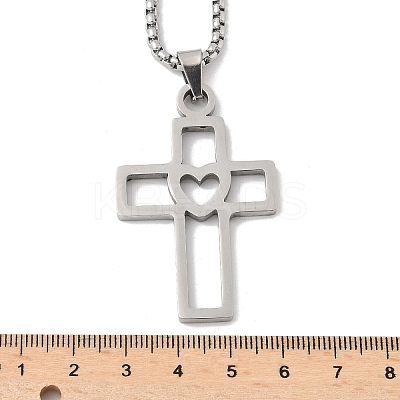201 Stainless Steel Pendant Necklaces NJEW-D307-02P-D-1
