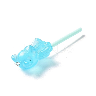 Luminous Transparent Resin Big Pendants RESI-K019-04A-1