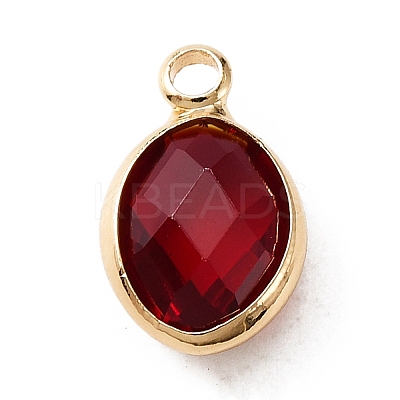 Faceted Glass Pendants LS-KK-WH0046-59G-01-1