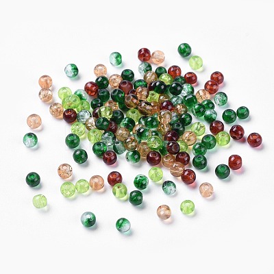 Baking Paint Crackle Glass Beads DGLA-X0006-4mm-10-1