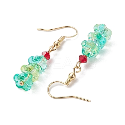 Glass Dangle Earrings EJEW-TA00449-1