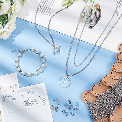 DIY Chain Jewelry Set Making Kit DIY-BC0012-29-1