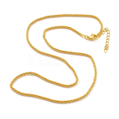 Brass Sterling Silver Chains Necklaces for Women NJEW-D302-25G-1