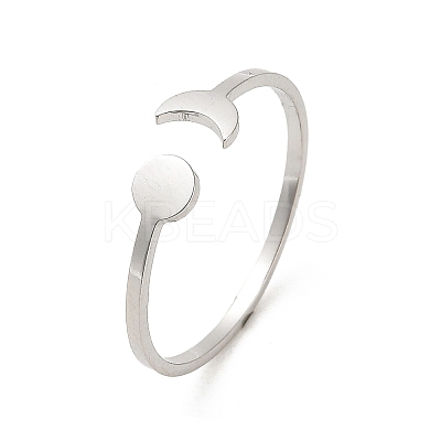 Non-Tarnish 304 Stainless Steel Open Cuff Rings X-RJEW-Q808-01A-P-1
