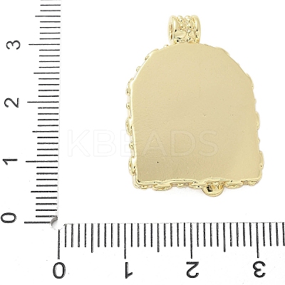 Brass Enamel Pendants KK-F886-01G-07-1