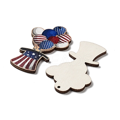 Spray Painted Wood Big Pendants WOOD-D028-01S-1