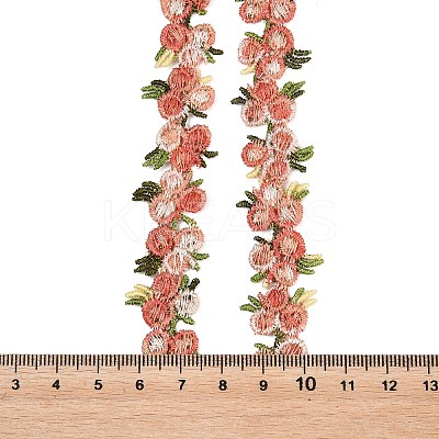 Flower Polyester Trim Ribbon OCOR-WH0057-18A-1
