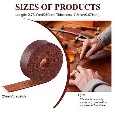 Flat Single Face Imitation Leather Cords LC-WH0002-01B-1