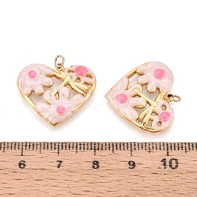 304 Stainless Steel Enamel Pendants STAS-T069-55C-1