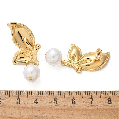 304 Stainless Steel Butterfly Wing Stud Earrings EJEW-S253-22G-1