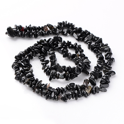 Natural Obsidian Bead Strands F079-1