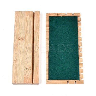 Wood with Velvet Necklace Display Stand Jewelry Pendant Holder Accessory PW-WG92612-04-1
