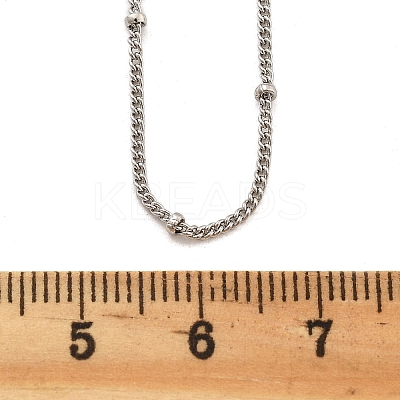 2MM Brass Satellite Chain Necklaces for Women NJEW-D302-49P-1