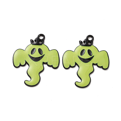 Halloween Theme Rack Plating Alloy Enamel Pendants PALLOY-O109-44EB-1