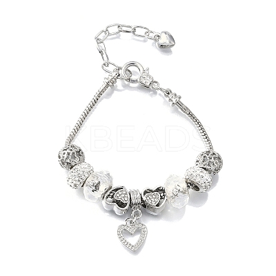 Alloy European Beads Charm Bracelets BJEW-F495-21P-1