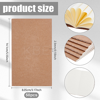 Kraft Paper Blank Notebooks DIY-WH0899-830A-1