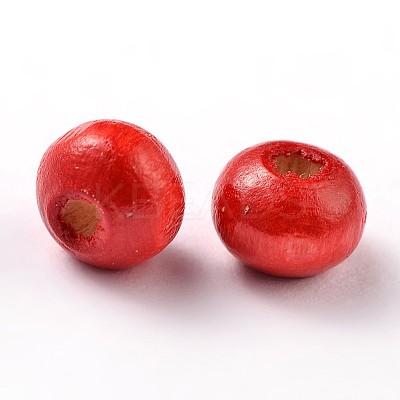 Dyed Natural Wood Beads WOOD-Q006-6mm-01-LF-1