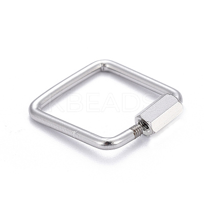 Non-Tarnish 304 Stainless Steel Screw Carabiner Lock Charms STAS-K213-12P-1