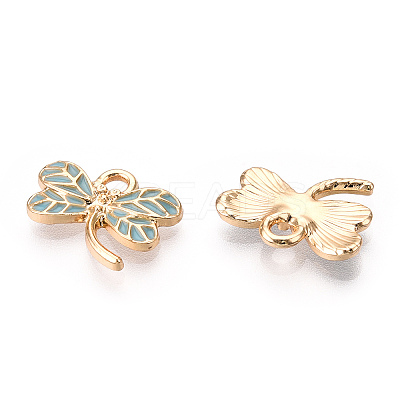 Light Gold Plated Alloy Pendants ENAM-T009-69B-RS-1