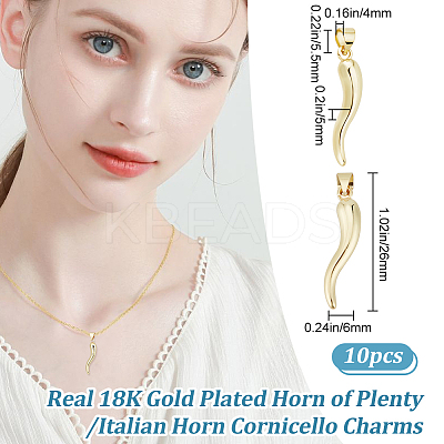 10Pcs Brass Pendants KK-BBC0011-39-1