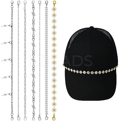 7 Styles Brass & 304 Stainless Steel & Alloy Chain Sets HJEW-SW00142-1