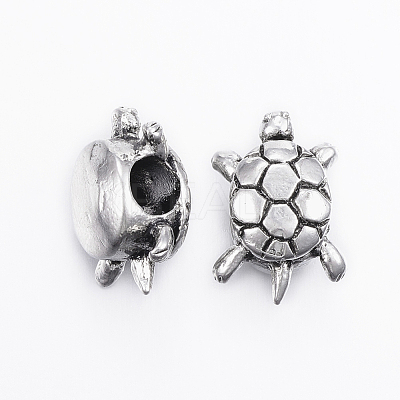 304 Stainless Steel European Beads X-STAS-H371-14AS-1