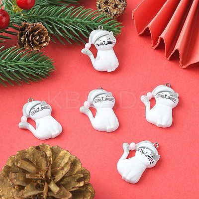Opaque Resin Pendants RESI-CJC0012-22-1