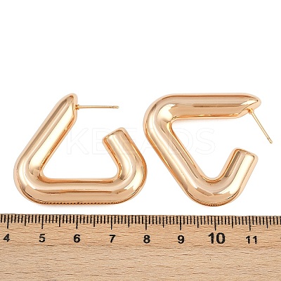 Brass Stud Earrings EJEW-H168-14C-G-1