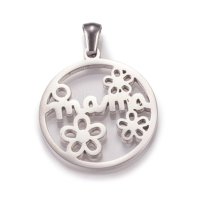 Non-Tarnish 304 Stainless Steel Pendants LS-STAS-N096-02P-1