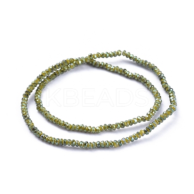 Electroplate Glass Beads Strands X-GLAA-F079-FR09-1