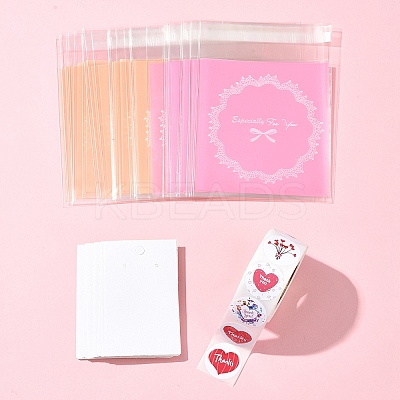 200Pcs Paper Earring Display Card CDIS-FS0001-15-1