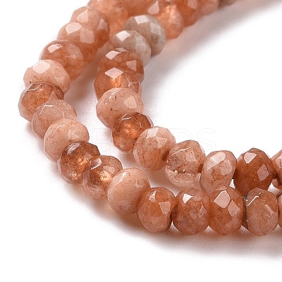 Dyed Natural Malaysia Jade Rondelle Beads Strands G-E316-2x4mm-42-1