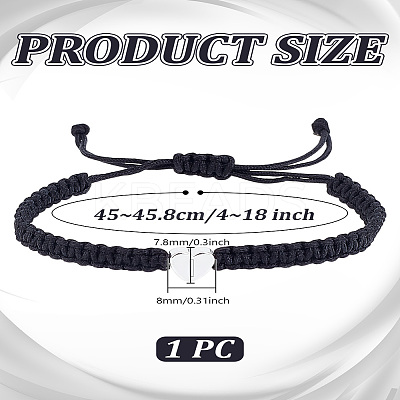 1Pc Adjustable Nylon Cord Braided Bracelets for Women Men BJEW-LP0001-34I-P-1