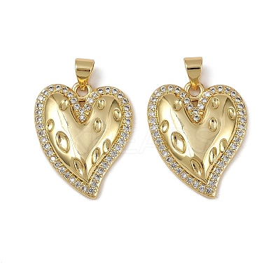Brass Micro Pave Cubic Zirconia Pendants KK-I358-068G-04-1