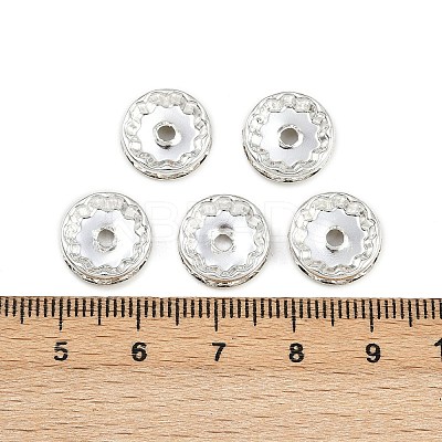 Brass Rhinestone Spacer Beads RB-A014-Z12mm-01S-1