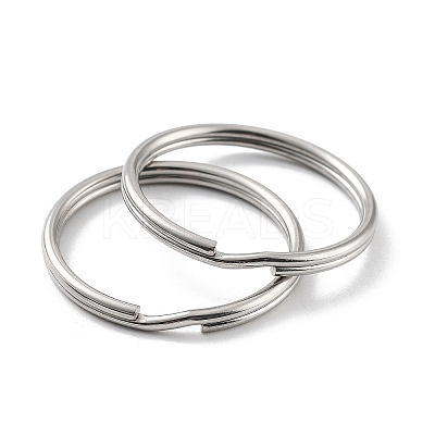 Non-Tarnish 304 Stainless Steel Split Key Rings STAS-Q314-02F-P-1