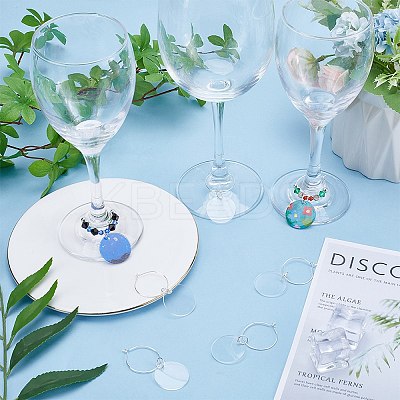 DIY Blank Wine Glass Charm Making Kit DIY-SC0023-62C-1