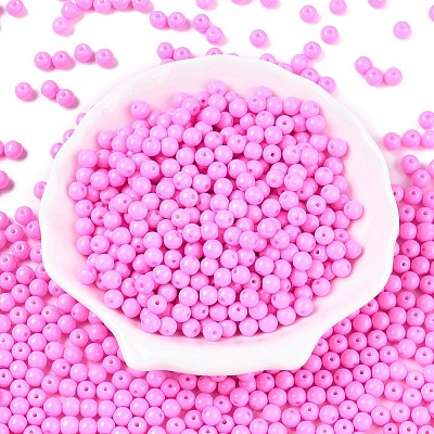 Opaque Baking Paint Glass Beads DGLA-T004-02I-1